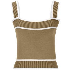 Women's Small Square Neck Tank Top, Knit Cropped but Modest Cami